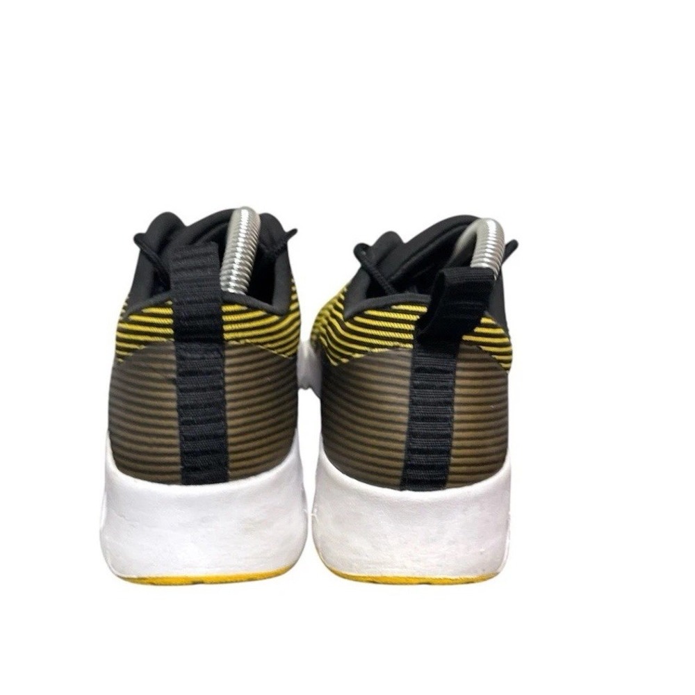Nike Air Max Tavas Women 9 Yellow Black Striped Low Top Sneakers 718646-004 - Picture 4 of 7